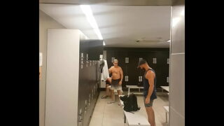 Naked male in locker room