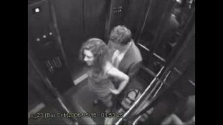 Elevator sex caught in the act
